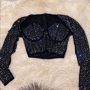 sparkle crop top